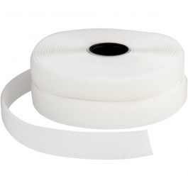 Klettband Haken & Ösen, B 20 mm, Weiß, 5 m/ 1 Rolle [HOB-41024]