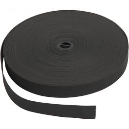 Elastikband, B 20 mm, Schwarz, 25 m/ 1 Rolle [HOB-41046]