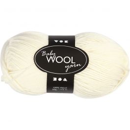 Babywolle, L 172 M, Creme, 50 g/ 1 Knäuel [HOB-41337]