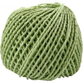 Papiergarn, Dicke 2,5-3 mm, Hellgrün, 150 g, 40 m/ 1 Knäuel [HOB-41727]
