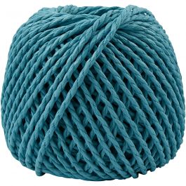 Papiergarn, Dicke 2,5-3 mm, Türkis, 150 g, 40 m/ 1 Knäuel [HOB-41728]