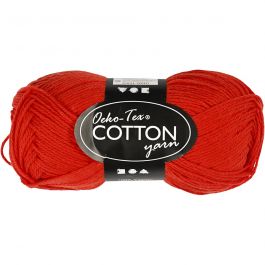 Baumwollgarn, Nr. 8/4, L 170 M, Rot, 50 g/ 1 Knäuel [HOB-431080]