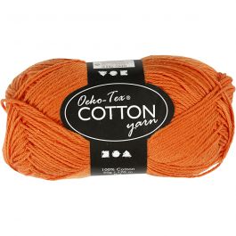 Baumwollgarn, Nr. 8/4, L 170 M, Orange, 50 g/ 1 Knäuel [HOB-431090]