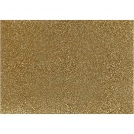 Bügelfolie, A5, Blatt 148x210 mm, Glitter, Gold, 1 Bl. [HOB-44325]
