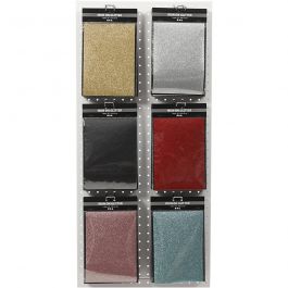 Bügelfolie, Blatt 148x210 mm, Glitter, Sortierte Farben, 6x10 Bl./ 1 Pck [HOB-44337]