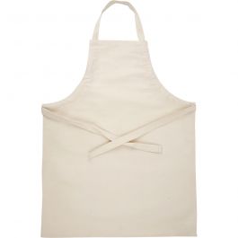 Schürze, L 70 cm, B 55 cm, Größe 7-12 Jahre, 210 g, Hellnatur, 1 Stk [HOB-44587]