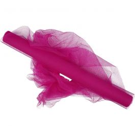 Tüll, B 50 cm, Pink, 5 m/ 1 Rolle [HOB-44614]