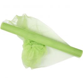 Tüll, B 50 cm, Neongrün, 5 m/ 1 Rolle [HOB-44616]