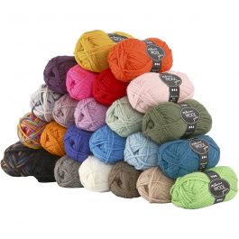 Melbourne Wool Yarn, L 92 M, 24x50 g/ 1 Pck [HOB-44700]