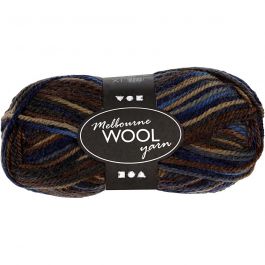 Melbourne Wool Yarn, L 92 M, Brauntöne, 50 g/ 1 Knäuel [HOB-44794]