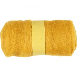 Wolle Kardiert, Gelb, 100 g/ 1 Bündl. [HOB-451770]