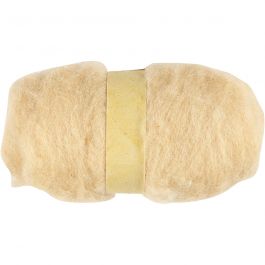 Wolle Kardiert, Hellbeige, 100 g/ 1 Bündl. [HOB-451780]