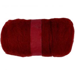 Wolle Kardiert, Feuerrot, 100 g/ 1 Bündl. [HOB-451870]