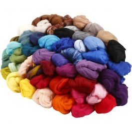 Merinowolle, Dicke 21 my, Inhalt kann variieren , Sortierte Farben, 20x20 g/ 1 Pck [HOB-45485]