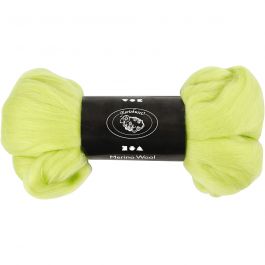 Merinowolle, Dicke 21 my, Lindgrün, 100 g/ 1 Pck [HOB-46031]