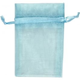Organza-Beutel, Größe 7x10 cm, Hellblau, 10 Stk/ 1 Pck [HOB-4743908]