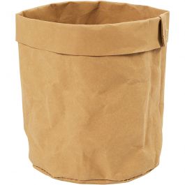 Aufbewahrungskorb, H 12 cm, D 11 cm, 350 g, Hellbraun, 1 Stk [HOB-49888]