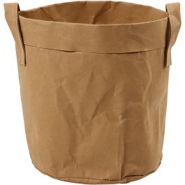 Aufbewahrungskorb, H 20 cm, D 19,5 cm, 350 g, Hellbraun, 1 Stk [HOB-49889]