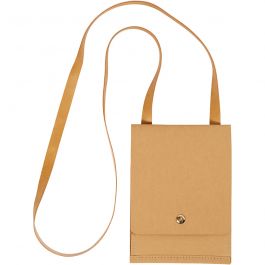 Schultertasche, H 18 cm, L 13 cm, 350 g, Hellbraun, 1 Stk [HOB-49892]