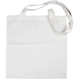 Stofftasche, Größe 38x42 cm, 130 g, Weiß, 10 Stk/ 1 Pck [HOB-499001]
