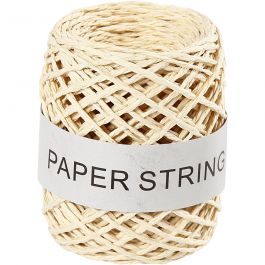 Papierkordel, Dicke 1 mm, Natur, 50 m/ 1 Rolle [HOB-50328]