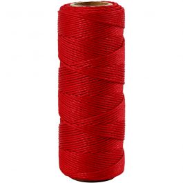 Bambuskordel, Dicke 1 mm, Rot, 65 m/ 1 Rolle [HOB-503485]