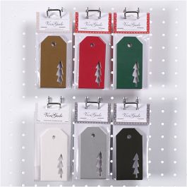 Geschenkanhänger, Weihnachtsbaum, Größe 5x10 cm, 300 g, 6x10 Pck/ 1 Pck [HOB-50982]