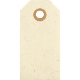 Manila-Anhänger, Größe 4x8 cm, 250 g, Creme, 20 Stk/ 1 Pck [HOB-510040]