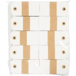 Manila-Anhänger, Größe 5x10 cm, 250 g, Creme, 1000 Stk/ 1 Pck [HOB-510051]