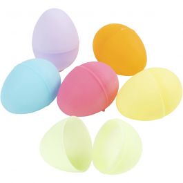 Eier, H 4,5 cm, D 3 cm, Pastellfarben, 24 Stk/ 1 Pck [HOB-51034]