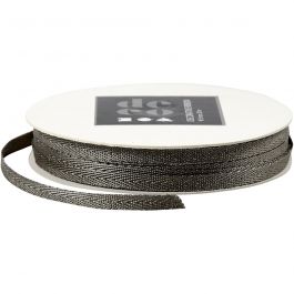 Zierband, B 5 mm, Silber, 20 m/ 1 Rolle [HOB-51426]