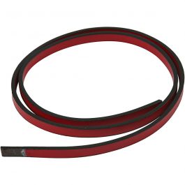 Lederband Imitat, B 10 mm, Dicke 3 mm, Rot, 1 m/ 1 Pck [HOB-51485]