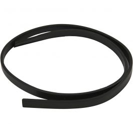 Lederband Imitat, B 10 mm, Dicke 3 mm, Schwarz, 1 m/ 1 Pck [HOB-51493]