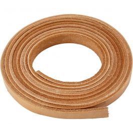 Lederband , B 10 mm, Dicke 3 mm, Natur, 2 m/ 1 Pck [HOB-51502]