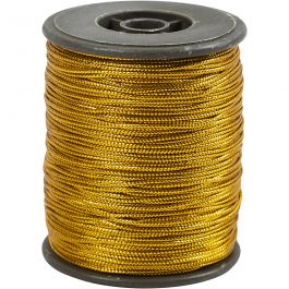 Anhängerband, Dicke 0,5 mm, Gold, 100 m/ 1 Rolle [HOB-51530]