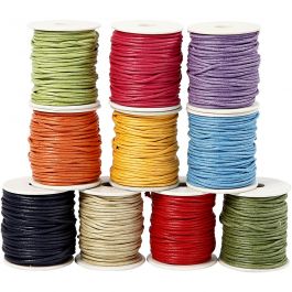 Baumwollkordel, Dicke 2 mm, Kräftige Farben, 10x25 m/ 1 Pck [HOB-51545]