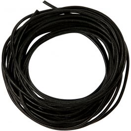 Lederband , Dicke 2 mm, Schwarz, 4 m/ 1 Rolle [HOB-51552]