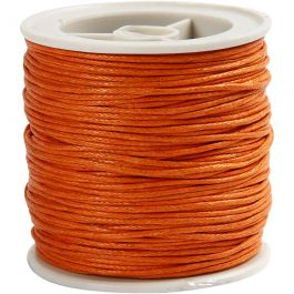 Baumwollband, Dicke 1 mm, Orange, 40 m/ 1 Rolle [HOB-51570]