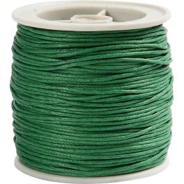Baumwollband, Dicke 1 mm, Grün, 40 m/ 1 Rolle [HOB-51573]