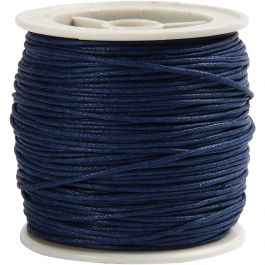 Baumwollband, Dicke 1 mm, Blau, 40 m/ 1 Rolle [HOB-51574]