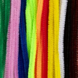 Chenilledraht, L 30 cm, Dicke 6 mm, Sortierte Farben, 50 sort./ 1 Pck [HOB-51636]