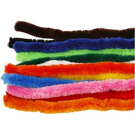 Chenilledraht, Dick, L 45 cm, Dicke 25 mm, Sortierte Farben, 60 sort./ 1 Pck [HOB-51643]