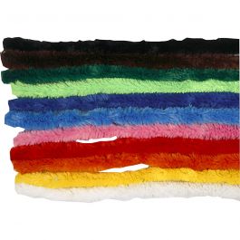 Chenilledraht, L 30 cm, Dicke 15 mm, Sortierte Farben, 200 sort./ 1 Pck [HOB-51646]