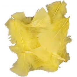 Daunen, Größe 7-8 cm, Gelb, 50 g/ 1 Pck [HOB-51665]