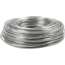Aluminiumdraht, rund, Dicke 2 mm, Silber, 100 m/ 1 Rolle [HOB-51715]