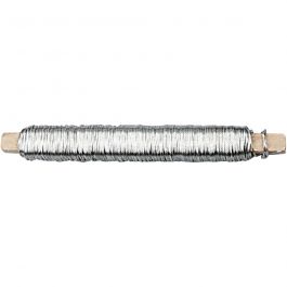 Blumendraht, Dicke 0,6 mm, Silber, 10x100 g, 10x50 m/ 1 Pck [HOB-51724]