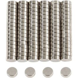 Supermagnete, D: 5 mm, Stärke: 2 mm, 100Stck. [HOB51791]