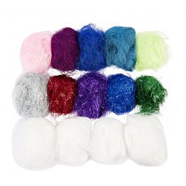 Kunststofffaser, Sortierte Farben, 500 g/ 1 Pck [HOB-51797]