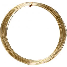 Aluminiumdraht, rund, Dicke 1 mm, Gold, 16 m/ 1 Rolle [HOB-518314]