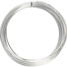 Aluminiumdraht, rund, Dicke 2 mm, Silber, 10 m/ 1 Rolle [HOB-518325]